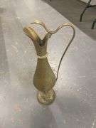 Etched India Brass Pitcher