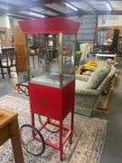 Nostalgic Popcorn Machine Cart