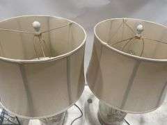 (2) Pottery Table Lamps with Shades