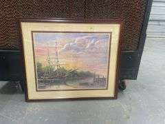 Signed Framed Harbor Master Ship Print