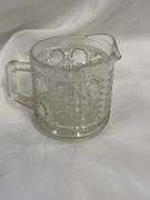 Assorted Glass Creamers and Decorated Tumbler