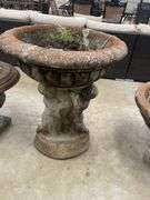 Concrete Garden Planter with Cherub Base