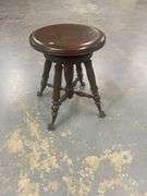 Wood Piano Stool with Claw Feet