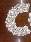 Floral Tablecloth with Crochet Collars