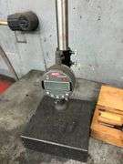 Metal Table with (2) Vises & Contents