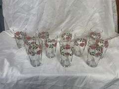(12) Franciscan Pink Rose Tumbler Glasses