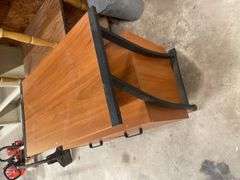 Small Wood Grain Finish Side Table with Drawers
