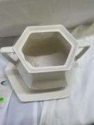 Ironstone China Covered Dish and Stand