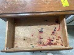Wooden Nightstand with Drawer and Shelf