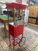 Nostalgic Popcorn Machine Cart