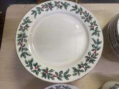 Formalities by Baum Bros Holly Berry China Set