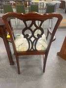 Floral Upholstered Chippendale Armchair