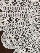 Floral Tablecloth with Crochet Collars