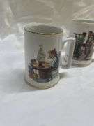 (4) Norman Rockwell Mugs