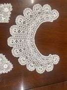 Floral Tablecloth with Crochet Collars