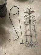 Metal Decorative Garden Trellis and Candle Holders