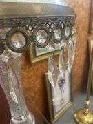 Cut Glass Floor Lamp with Crystal Prisms, WORKS