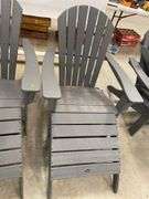 (2) Gray Trex Adirondack Chairs with Footstools