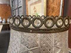 Cut Glass Floor Lamp with Crystal Prisms, WORKS