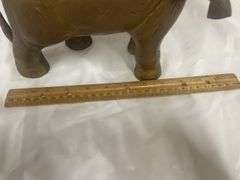 Detailed Brass Elephant Sculpture