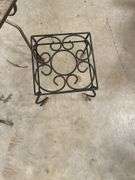 Metal Mesh Patio Table & Plant Stand