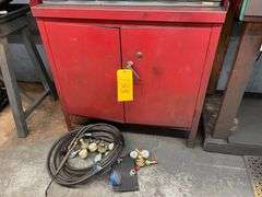 Metal Cabinet & Contents
