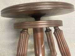 Wood Piano Stool with Claw Feet