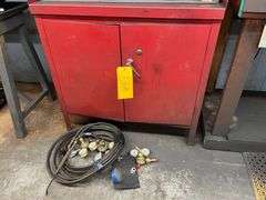Metal Cabinet & Contents