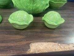 Holland Mold D. Stewart Cabbage Leaf Dishes