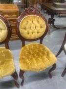 Pair of Tufted Upholstered Parlor Chairs