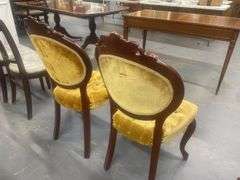 Pair of Tufted Upholstered Parlor Chairs