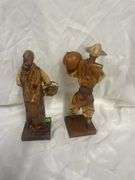 Pair of Folk Art Paper Mache Figures