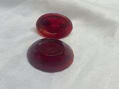 (4) Colored Glass Animal Covered Dishes