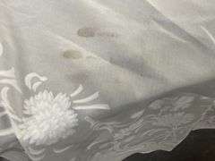 Floral Tablecloth with Crochet Collars