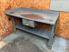 Metal Table with Drawer