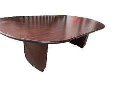 Large Conference Table with Wood Grain Finish