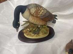 Goose Figurine with Duck Table Decor