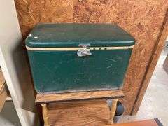 Large Green Cooler with Handle and Spigot