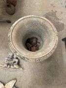 Garden Urn Planter with Cherub Decoration