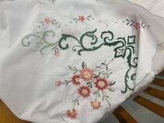 Embroidered and Crocheted Table Linens