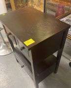 Small Dark Brown Wooden Side Table