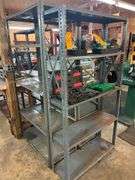 (4) Grey Metal Shelves