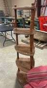 Wooden Corner Display Shelf