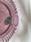 Fenton Mulberry Carnival Glass Vase and Leaf Dish
