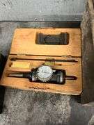 Metal Table with (2) Vises & Contents
