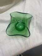 Pair of Green Art Glass Vases