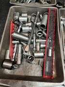 (4) Pans of Wrenches & Sockets