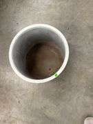 Round White Composite Planter