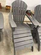 (2) Gray Trex Adirondack Chairs with Footstools