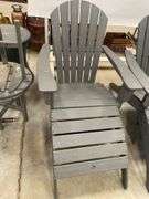 (2) Gray Trex Adirondack Chairs with Footstools